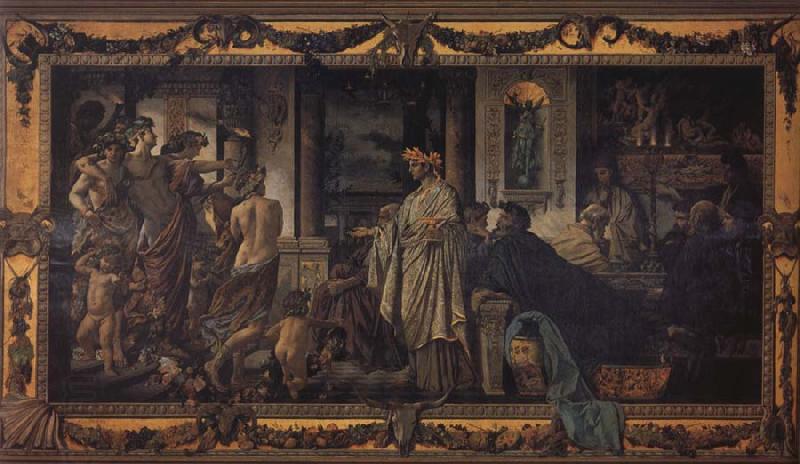 Anselm Feuerbach The Banquet 2nd Version oil painting picture